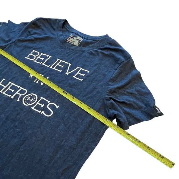 Under Armour Heat Gear Believe in Hero's Navy Blue Tee Medium - Picture 7 of 10